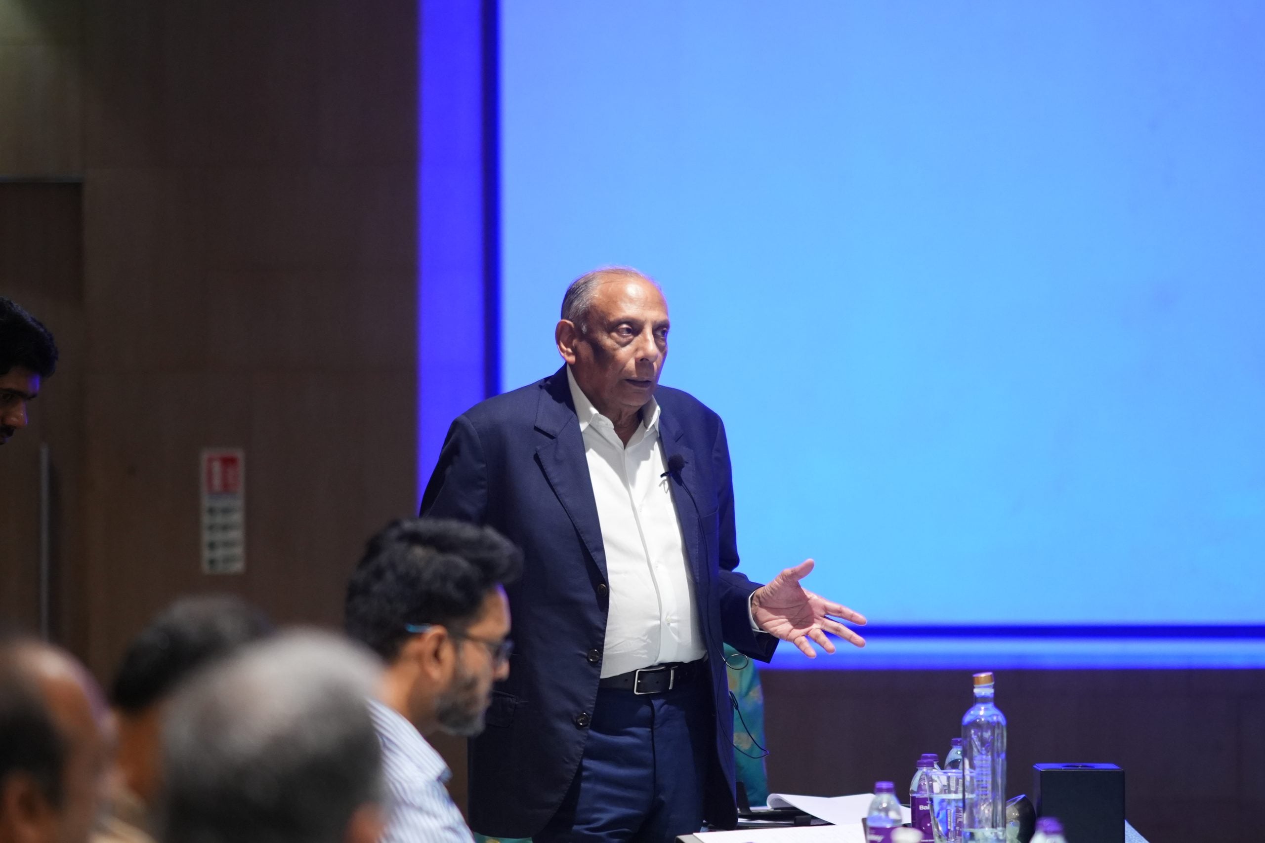 Raj Vattikutti speaking at Calibo’s Industry-Academia Leadership Roundtables in Visakhapatnam and Vijayawada.